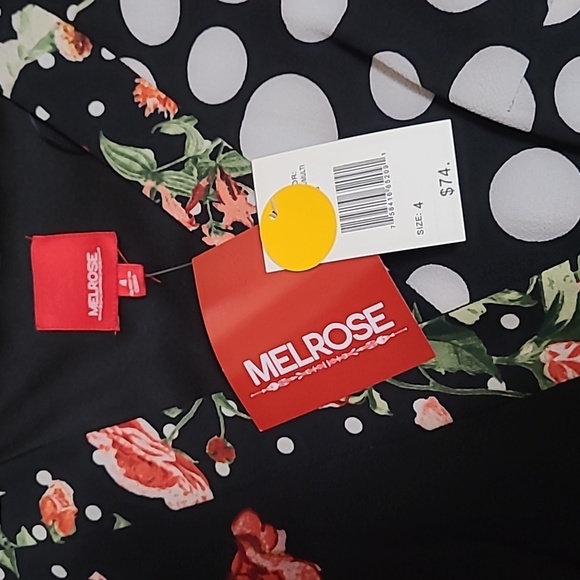 NWT Melrose Floral Asymmetrical Dress, Size 4 - Picture 4 of 4
